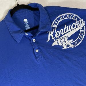 University Of Kentucky Wildcats 2XL Blue Short Sleeve Golf Polo